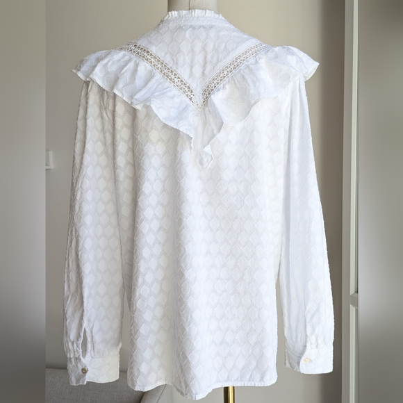 LOFT Ann Taylor Ruffle Button-Down Top - Picture 2 of 9